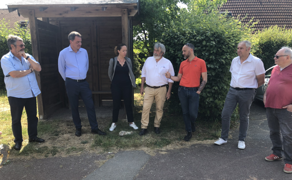 Jérôme Pasco à l'inauguration du panneau fibre d'Eure Normandie Numérique