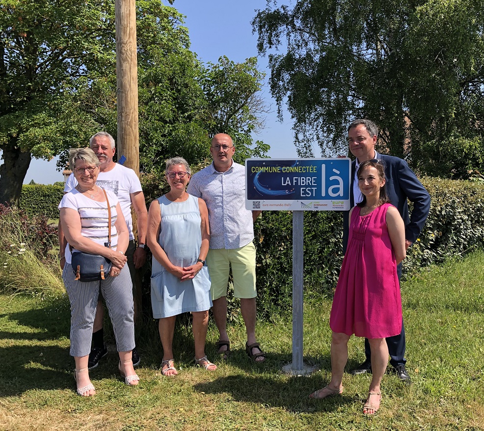Inauguration du panneau Fibre Eure Normandie Numérique
