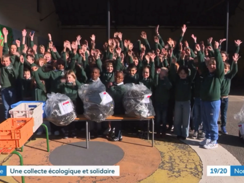 Reportage sur la collecte de câbles à l'école Saint Jean diffusé par FR3