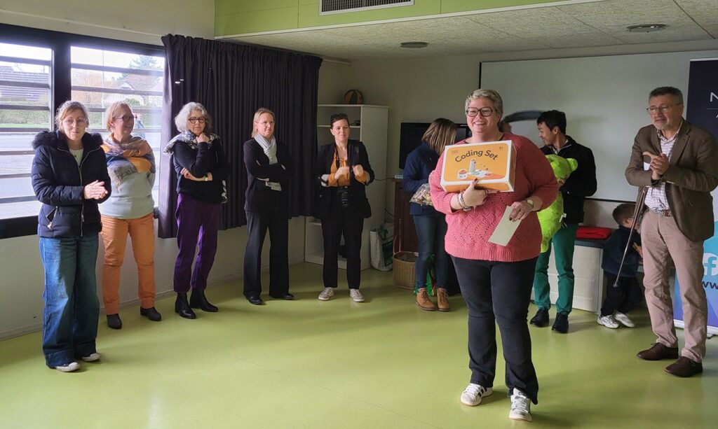 le lot de la troisième école sur le podium